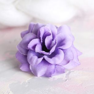 Цветок тканевый Розочка сиреневая 4.5 см - 3 шт