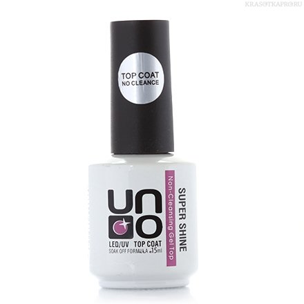 UNO, Топ без липкого слоя Top Coat Super Shine, 15 мл