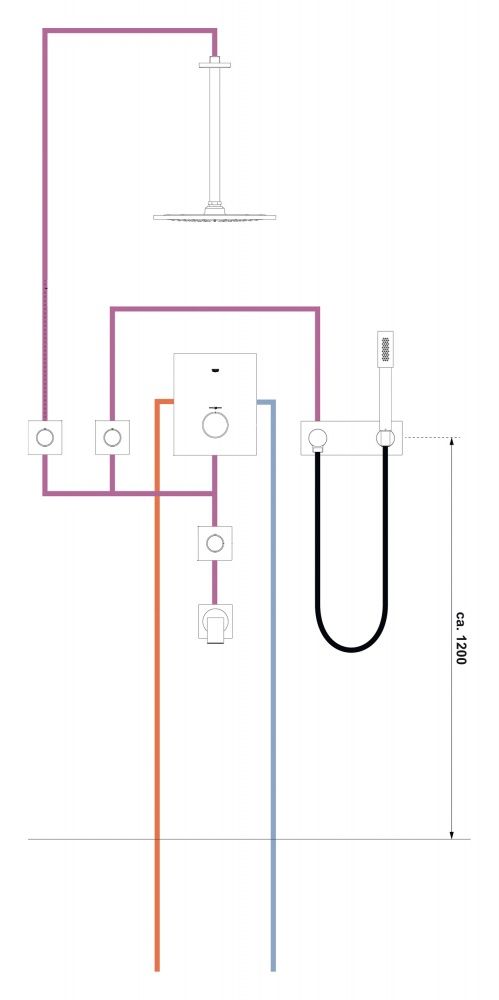 Верхний душ Grohe Rainshower F-series 27271000 схема 1