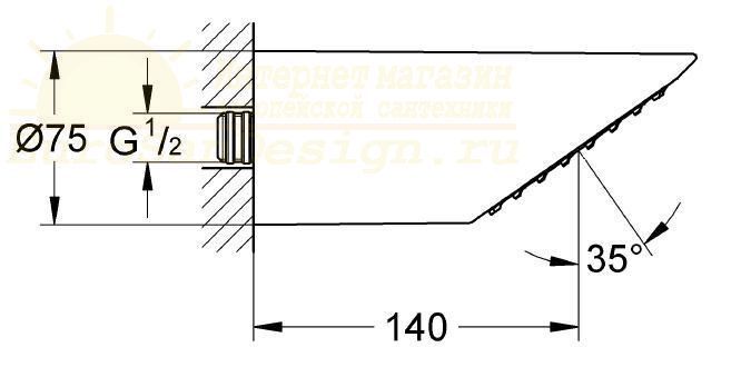 Верхний душ Grohe Sena 28308000 ФОТО