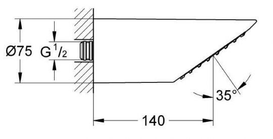 Верхний душ Grohe Sena 28308000 ФОТО