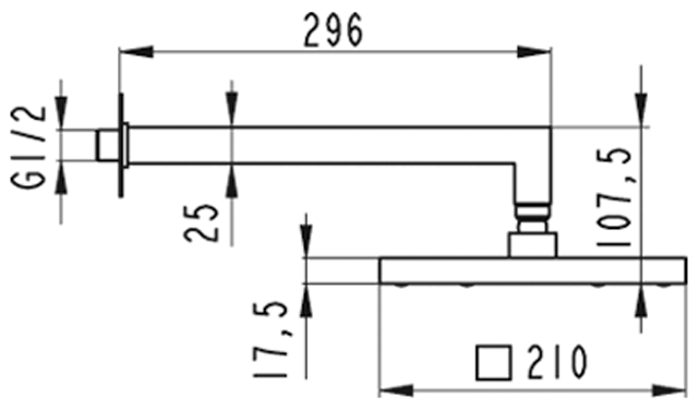 Верхний душ Jado Cubic F1442AA ФОТО