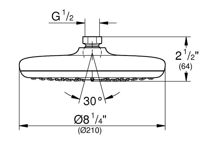 Верхний душ Grohe Tempesta 210 26409000/26410000/26408000 ФОТО