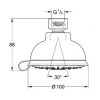 Верхний душ Grohe Tempesta New Rustic 27610001 (27610000) схема 2