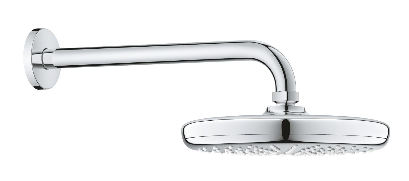 Верхний душ Grohe Tempesta 210 26412000/26411000 с горизонтальным кронштейном схема 1