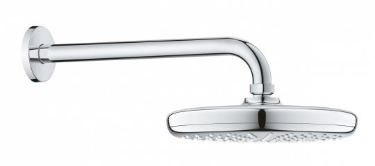 Фото Верхний душ Grohe Tempesta 210 26412000/26411000 с горизонтальным кронштейном