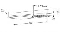 Верхний душ Kludi A-Qa 6488005-00 25 см нестандартный схема 2