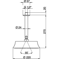 Верхний душ Cisal Shower DS01328024 золотой схема 1