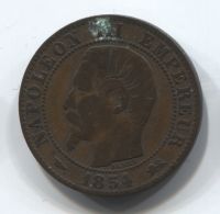 5 сантимов 1854 года Франция D