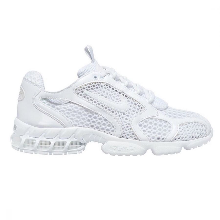 Stussy x Nike Air Zoom Spiridon Cage 2 triple white