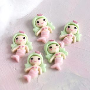 Кабошон русалочка, 2 см - 3 шт