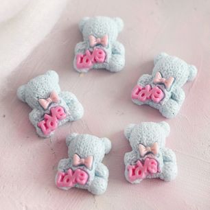 Кукольная миниатюра - Кабошон медвежата, 2 см - 3 шт