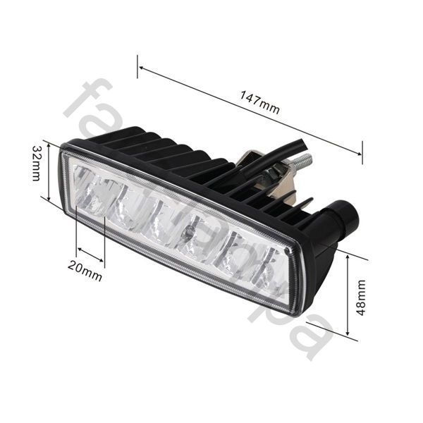 Светодиодная фара 60 ватт дальнего света с диоптрическими отражателями