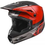 Fly Racing Kinetic Straight Edge Red/Black/Grey шлем внедорожный