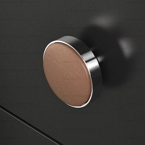 Мебельная ручка-кнопка Glass Design Leather 40 мм