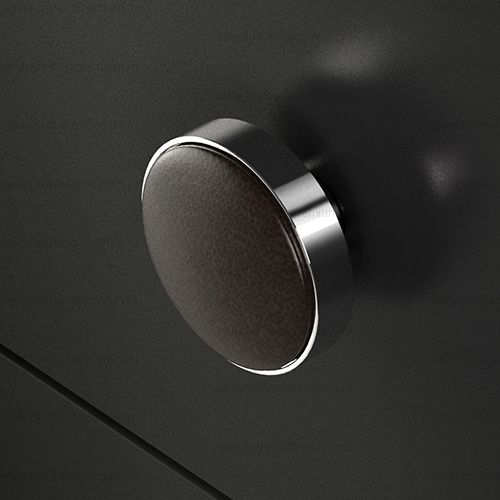 Мебельная ручка-кнопка Glass Design Leather 40 мм