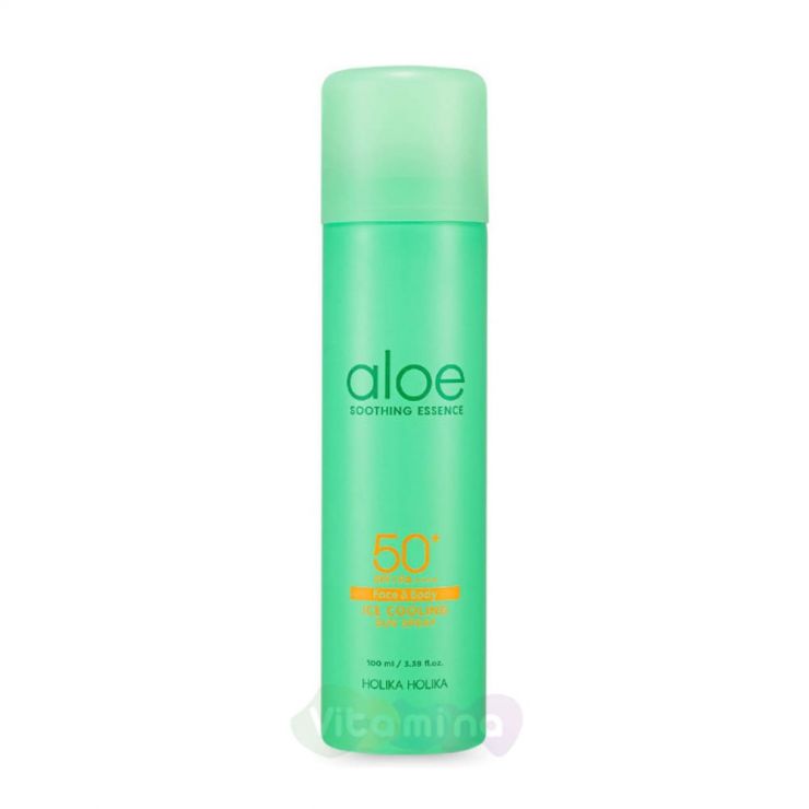 Holika Holika Солнцезащитный спрей охлаждающий Aloe Ice Cooling Sun Spray SPF 50+ PA++++, 100 мл