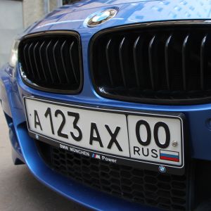 Рамки номера BMW Munchen M-Power - черные