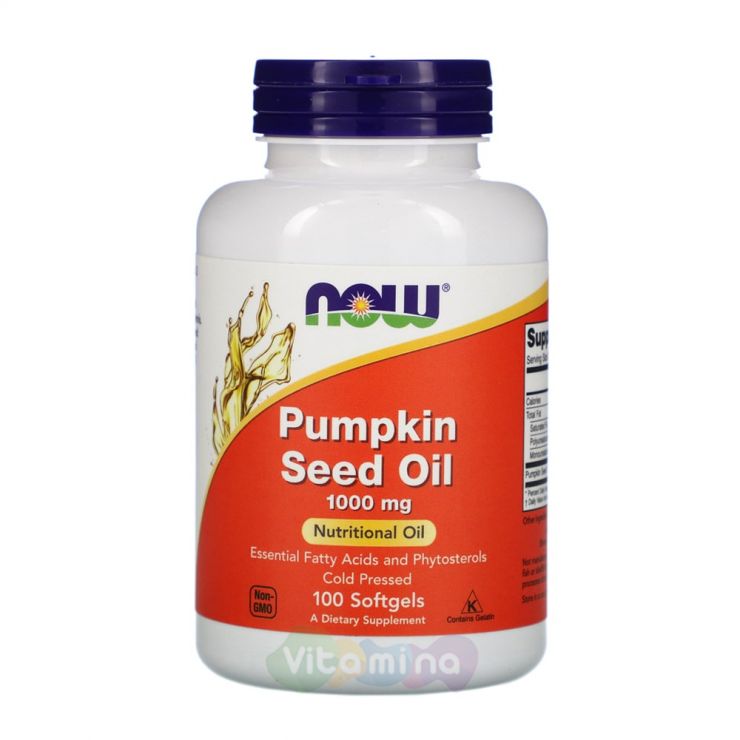 Now Foods Масло из тыквенных семян Pumpkin Seed Oil, 100 капс