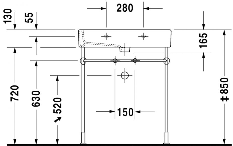 Раковина Duravit Vero подвесная/накладная 70х47 045470 ФОТО