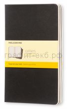 Книжка зап.Moleskine Large Cahier клетка черная QP317