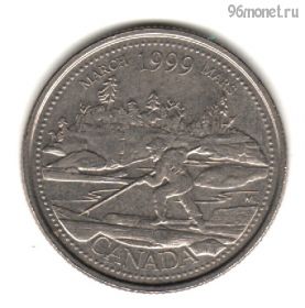 Канада 25 центов 1999 Март