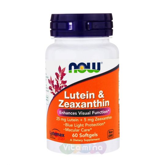 Now Foods Лютеин и Зеаксантин Lutein & Zeaxanthin, 60 капсул