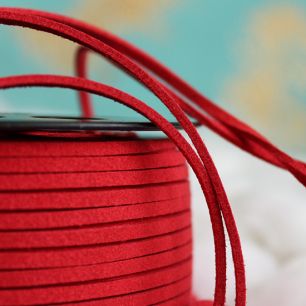 Замшевый шнур Красный 3мм, 1м