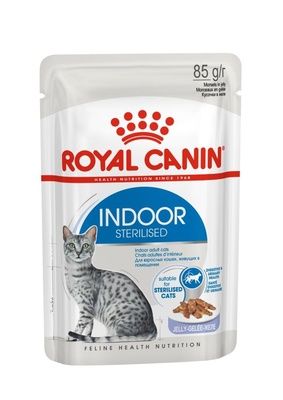 Консервы Royal Сanin Indoor Sterilised Jelly кусочки в желе для домашних кошек 1-7лет  85гр