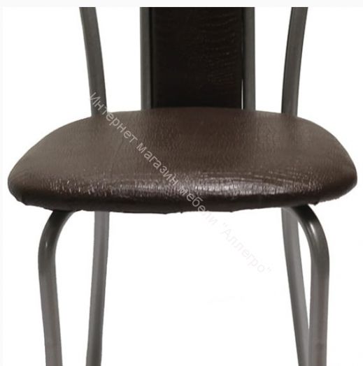 Кухонный стул "Венский мягкий" шоколадная рептилия/серебристый металлик