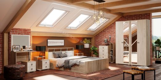 Тумба прикроватная "Ольга 17" с 2-мя ящиками