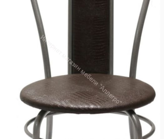 Кухонный стул "Элегия мягкий" шоколадная рептилия/серебристый металлик
