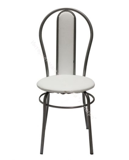 Кухонный стул "Элегия мягкий" белая рептилия/серебристый металлик