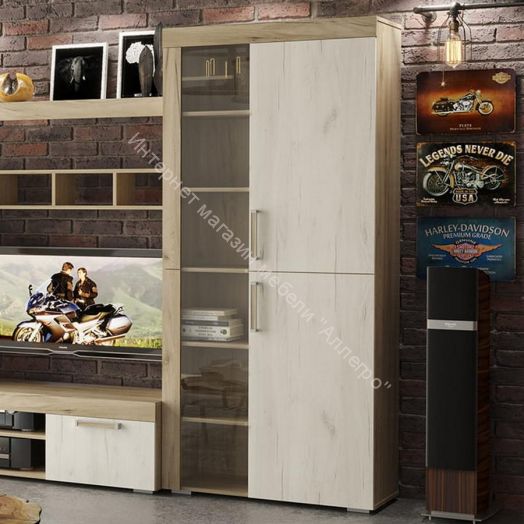 Шкаф "Ольга 19" комбинированный высокий