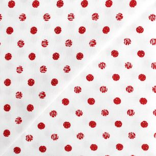 Хлопок - Красный горошек 50х40