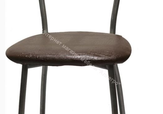 Кухонный стул "Сильвия" шоколадная рептилия/серебристый металлик