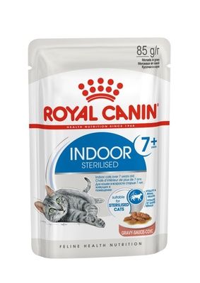 Консервы Royal Сanin Indoor Sterilised 7+ Years Gravy кусочки в соусе  для домашних кошек от 7-12 лет 85гр