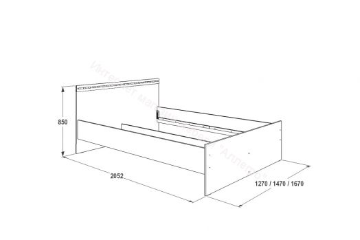 Кровать односпальная "Ольга 13" 800 мм