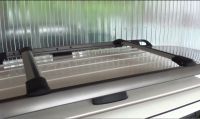 Багажник на рейлинги Nissan Pathfinder 2006-14, Lux Hunter, серебристый, крыловидные аэродуги
