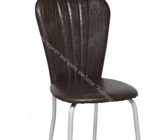 Кухонный стул "Кафе 2" шоколадная рептилия/серебристый металлик