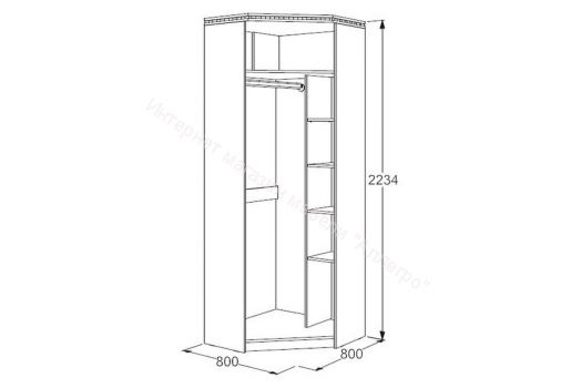 Шкаф "Ольга 13" угловой 2-х дверный