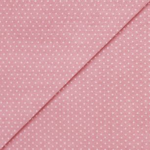 Хлопок - Белые точки на пудровом 50х40