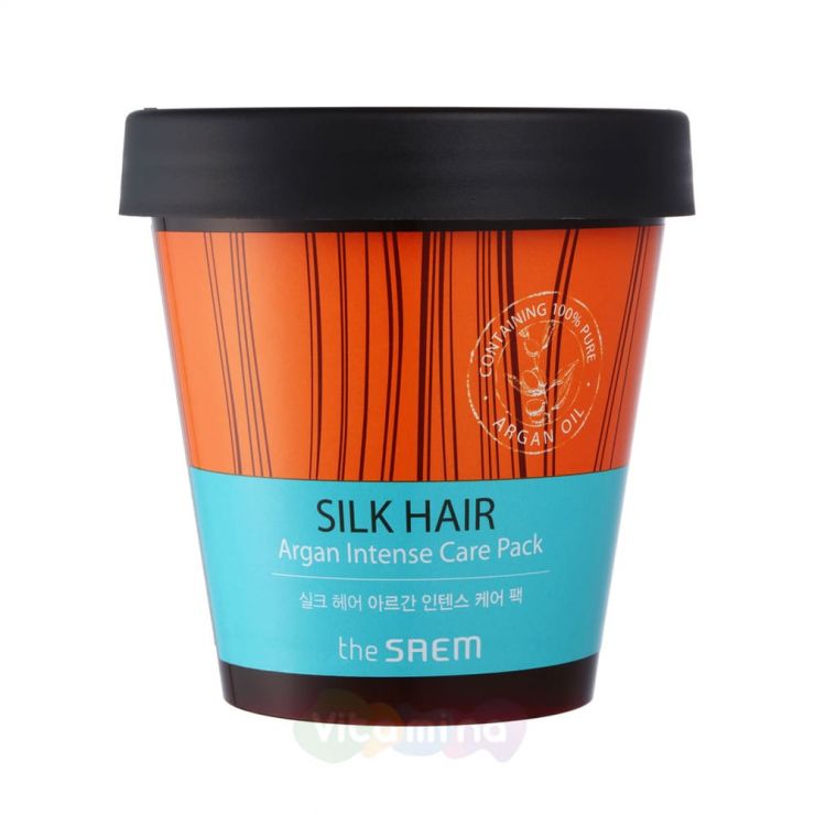 The Saem Интенсивная восстанавливающая маска для волос с аргановым маслом Silk Hair Argan Intense Care Pack