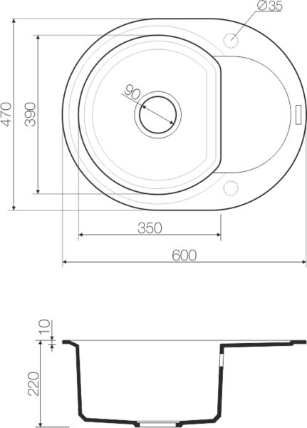 Кухонная мойка Omoikiri Sakaime 60E-PL 4993206 платина схема 3