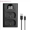 Зарядное устройство на 2 аккумулятора DL-LPE6 + кабель microUSB