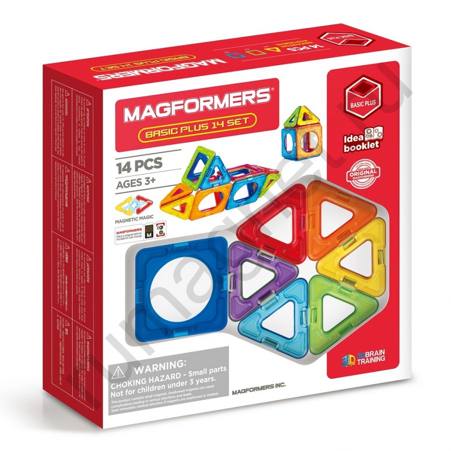 Магнитный конструктор MAGFORMERS 715013 Basic Plus 14 set