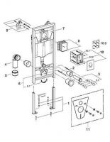 Инсталляция Grohe Rapid SL 38721001 (3 в 1 в сборе) для унитаза схема 4