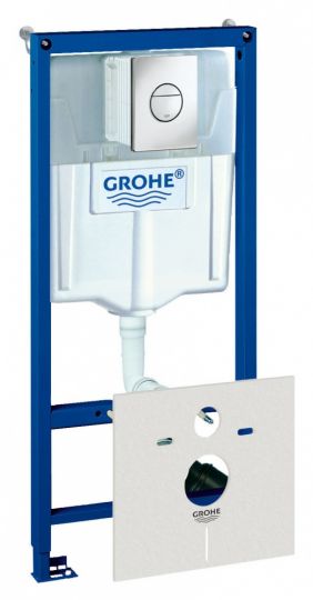 Инсталляция Grohe Rapid SL 38813001 для подвесного унитаза в комплекте с крепежом и кнопкой схема 8