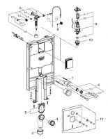 Инсталляция для узких ванных комнат Grohe Rapid SL 38994000 для подвесного унитаза схема 2