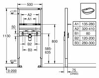 Рамная инсталляция Grohe Rapid SL 38554001 схема 13